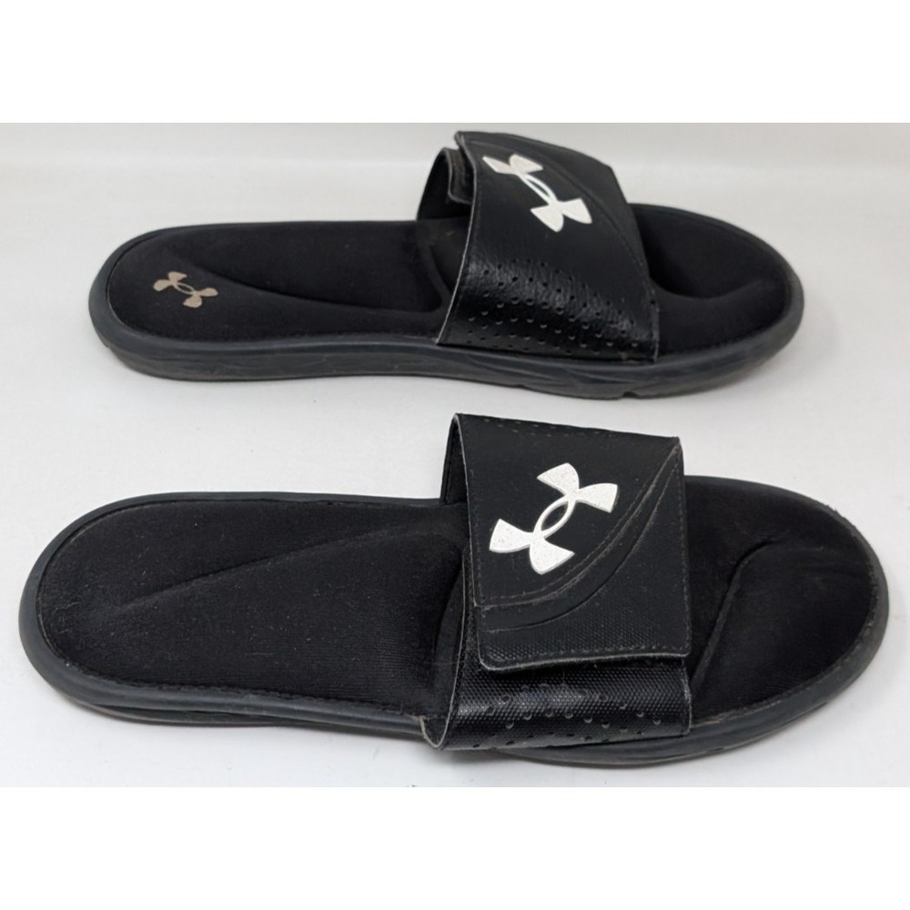 Under Armour Ignite VI Sandals Men's 7 Adjustable Strap Slide 3022711-003 Black